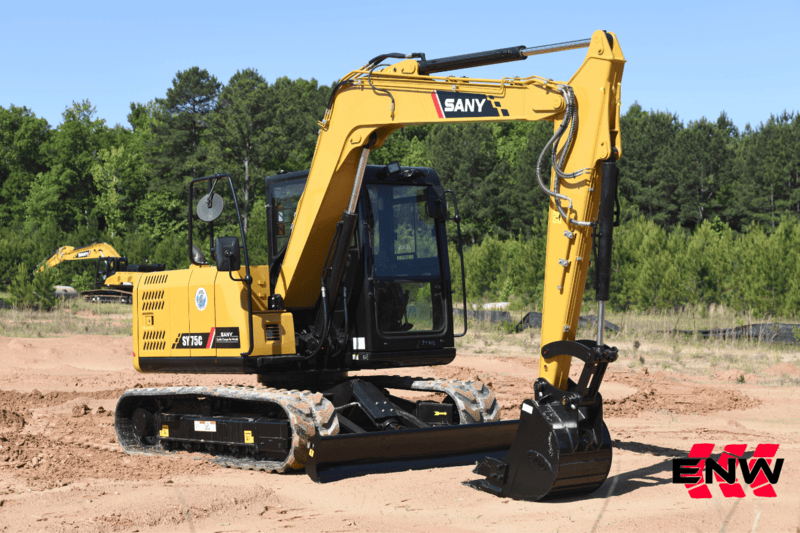 SANY SY75C Excavator Bundle - Coupler, Thumb, 2 Buckets